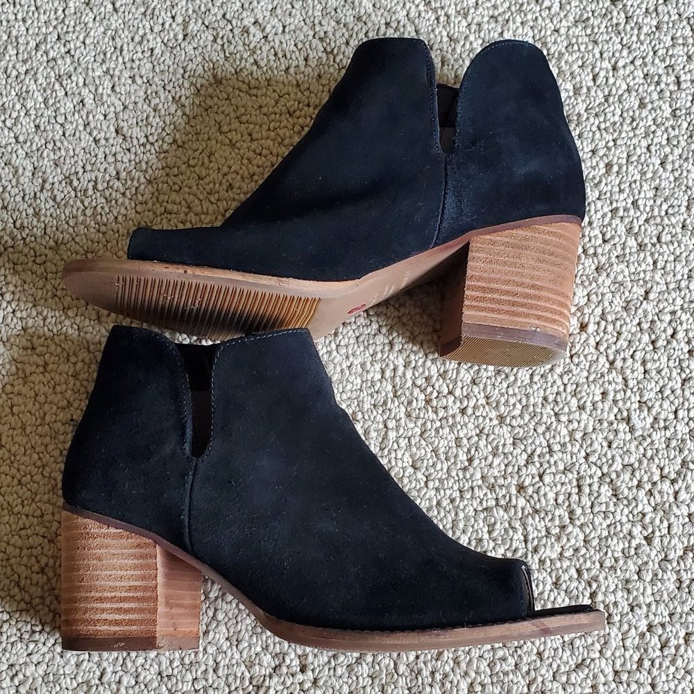 Blondo Napa Waterproof Black Peep Toe Booties